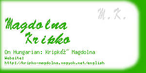 magdolna kripko business card